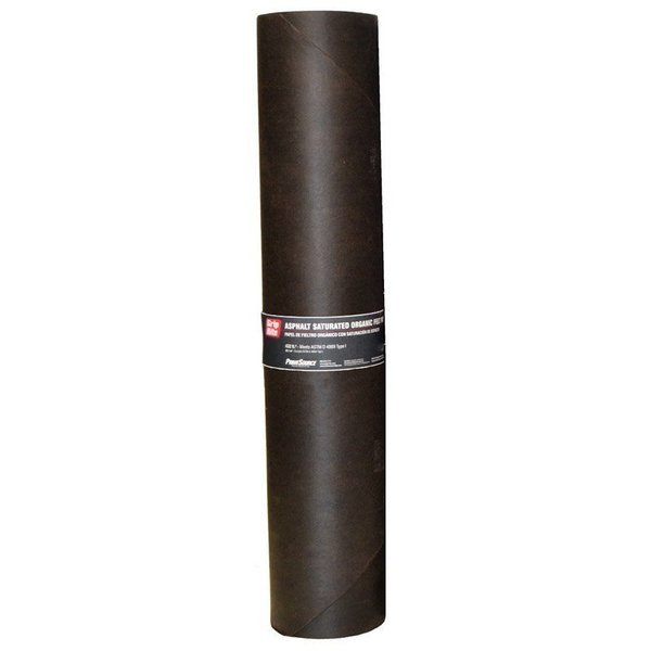 Grip-Rite 3 ft W X 144 ft L Asphalt Smooth Saturated Organic Felt Paper 15 lb Black FLT15D4869